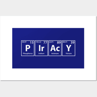 Piracy (P-Ir-Ac-Y) Periodic Elements Spelling Posters and Art